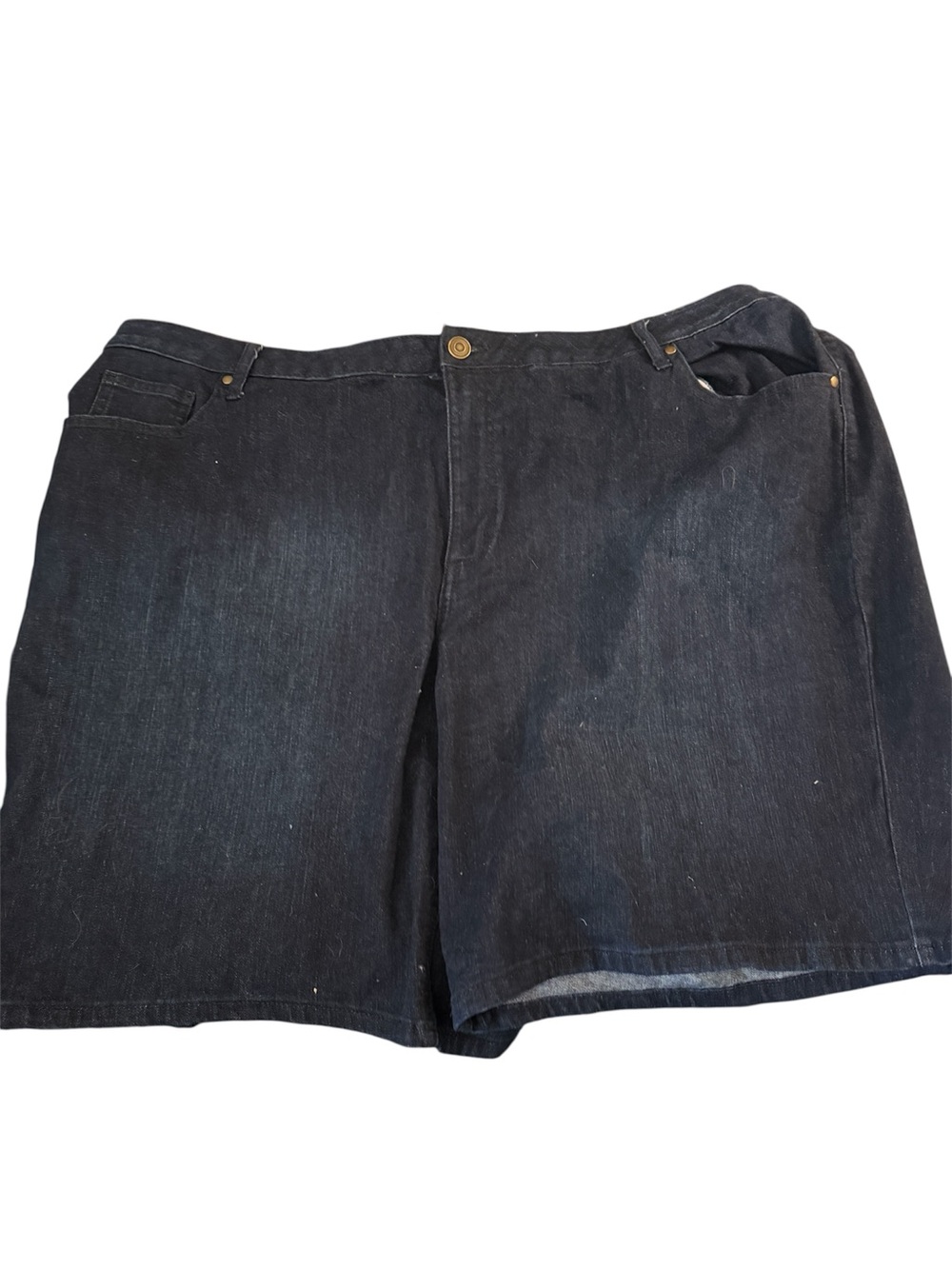 Catherines Dark Blue Denim Jean Shorts - size 30W